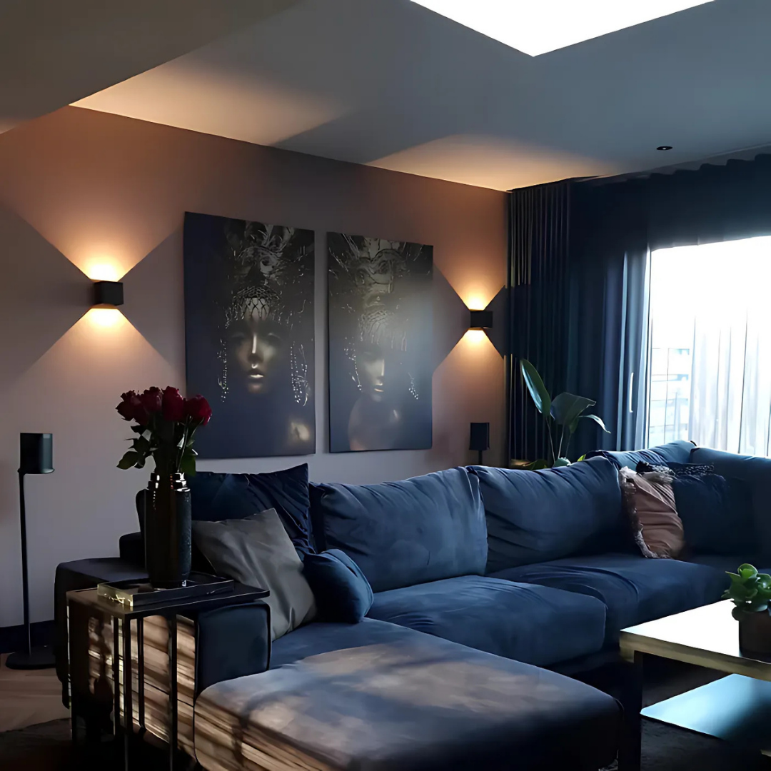 LumiGlow™ – Stijlvolle Wandlamp met Dubbele Lichtstralen voor Sfeervolle Verlichting