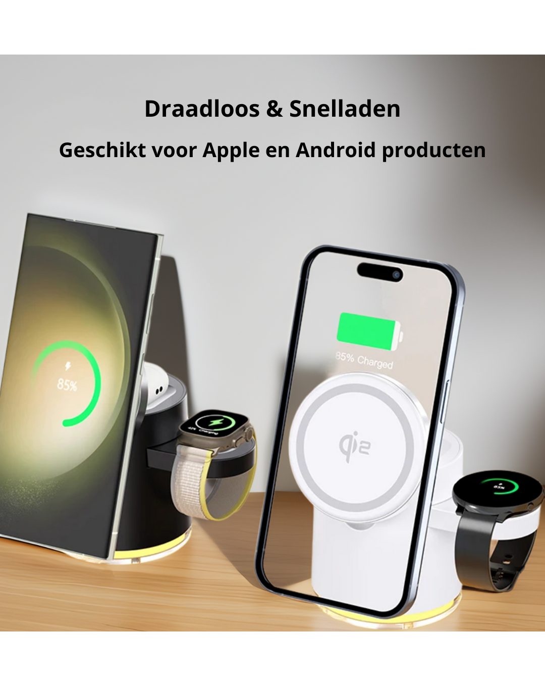 FusionDock™ – Alles-in-één oplaadstation voor Apple & Android