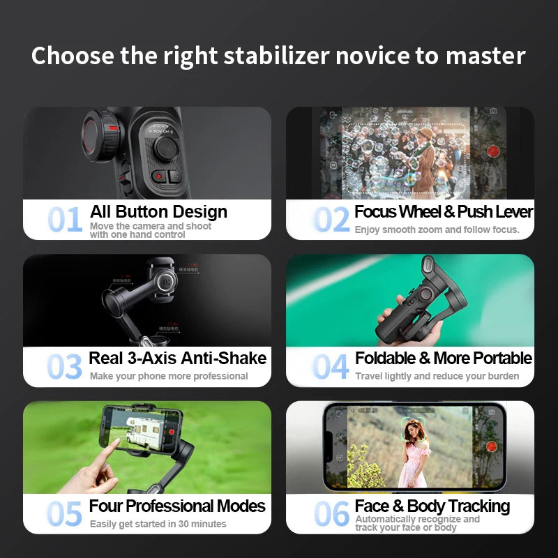SteadyShot Pro – Nooit Meer Wazige Opnames met Ultieme 3-Assige Stabilisatie