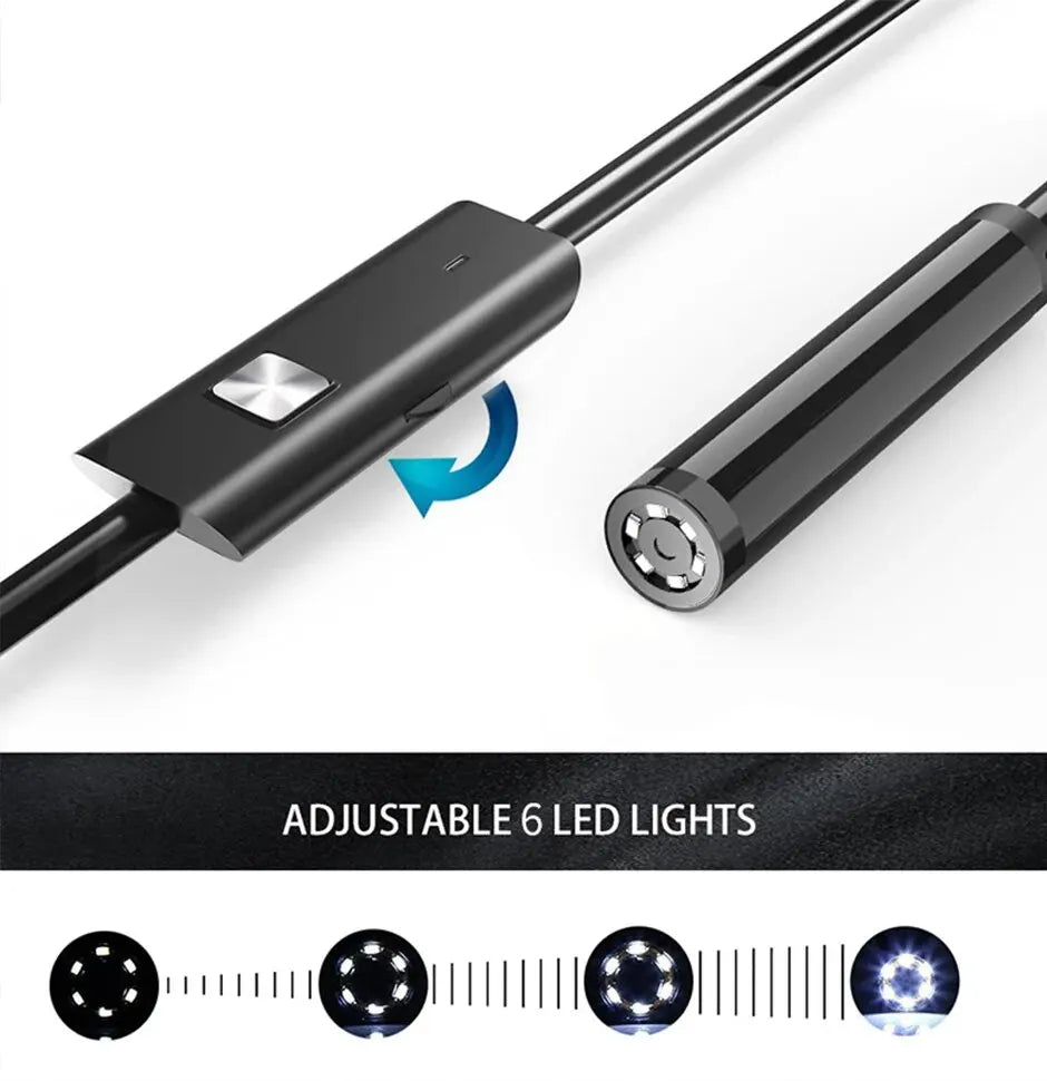 ScopeX™– Flexibele Endoscoop Camera met Verstelbare LED & Waterdichte Inspectie