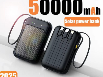SolarPowerBank 50K™ – Altijd Stroom, Ook Zonder Stopcontact