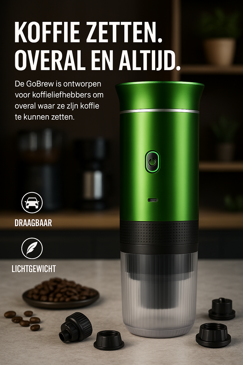 Brew2Go™ – Draagbare koffiemachine voor onderweg