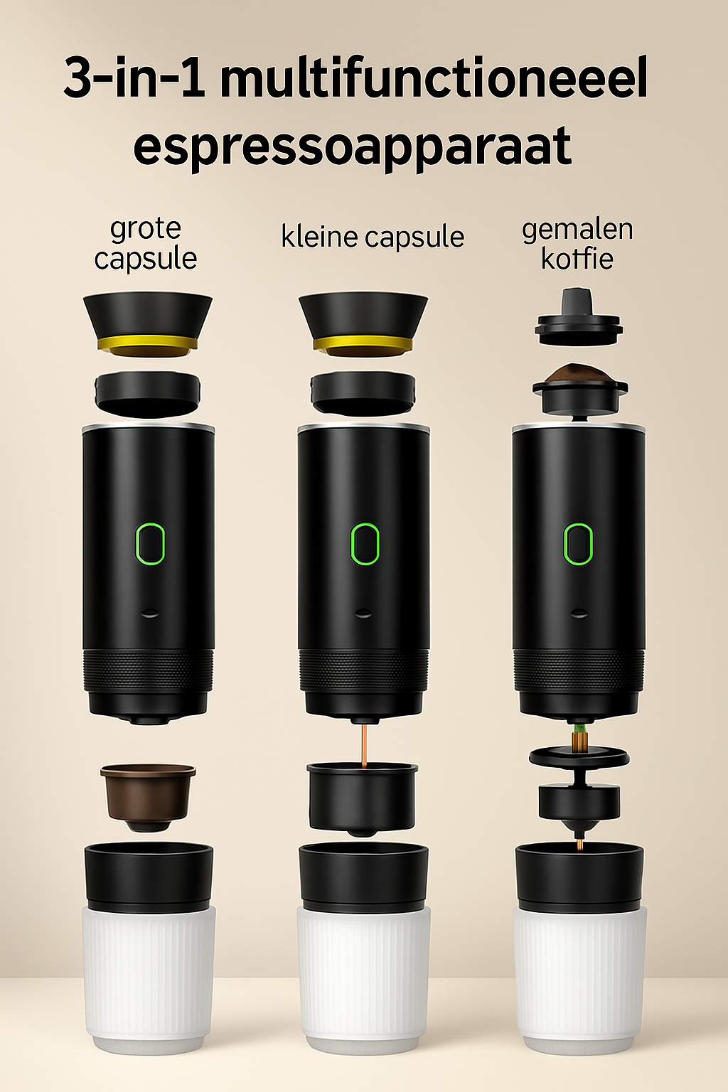 Brew2Go™ – Draagbare koffiemachine voor onderweg