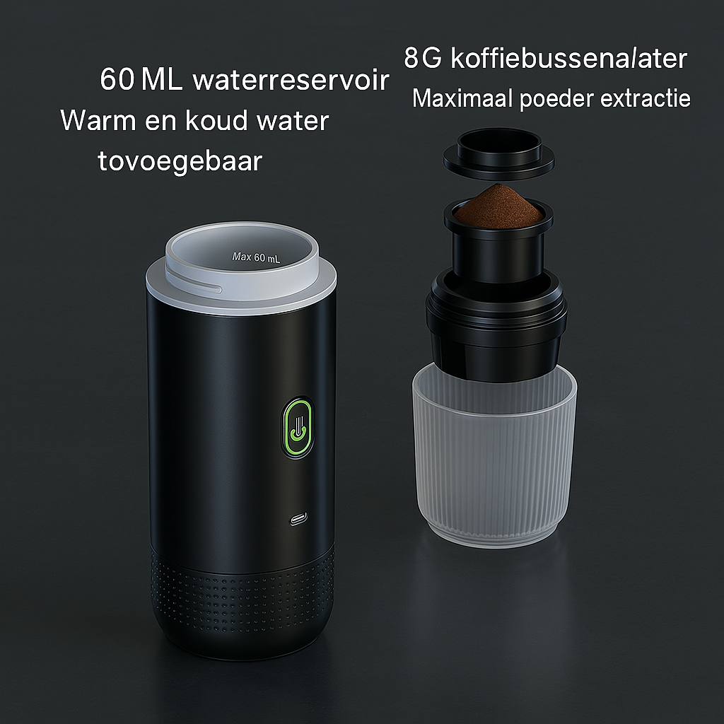 Brew2Go™ – Draagbare koffiemachine voor onderweg