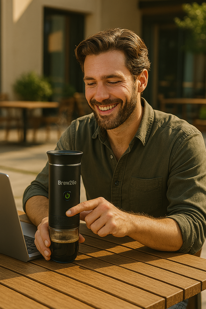 Brew2Go™ – Draagbare koffiemachine voor onderweg