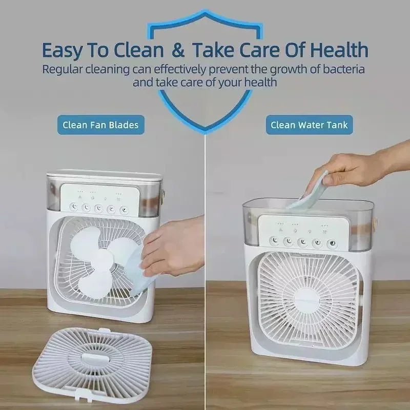 CoolBreeze™ 3-in-1 Draagbare Aircooler, Ventilator & Luchtbevochtiger voor Directe Verkoeling