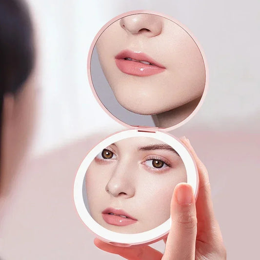 GlamMirror Pro – De 2-zijdige Make-up Spiegel met LED Verlichting