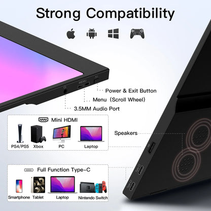 ViewPro 15.6 – Dé Draagbare Monitor voor Ultieme Productiviteit en Entertainment!