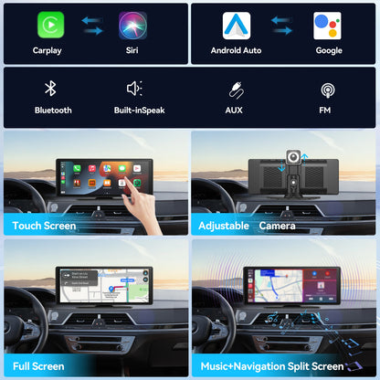 DriveSync Touch – Draadloze CarPlay & Android Auto op een Haarscherp Touchscreen!