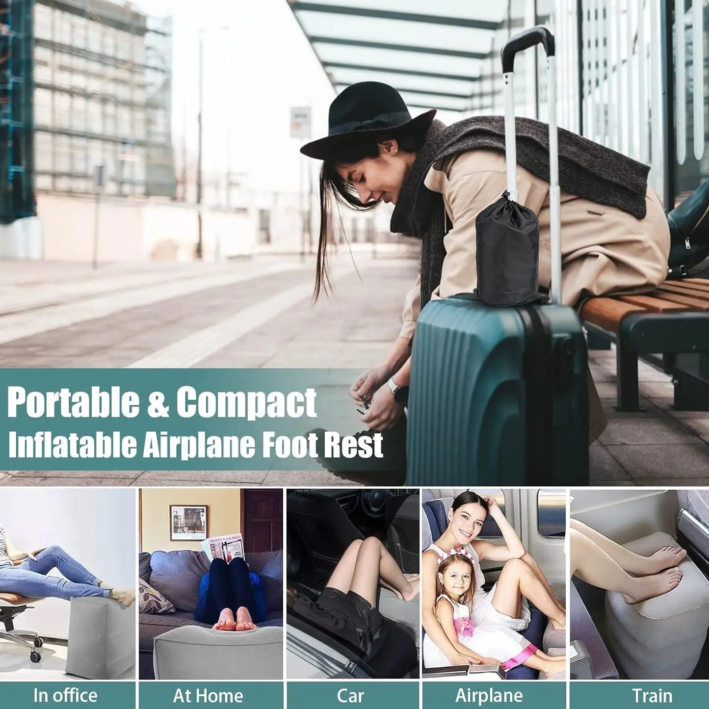 AirplaneRest™ - De Ultieme Comfortervaring voor Je Voeten tijdens Reizen