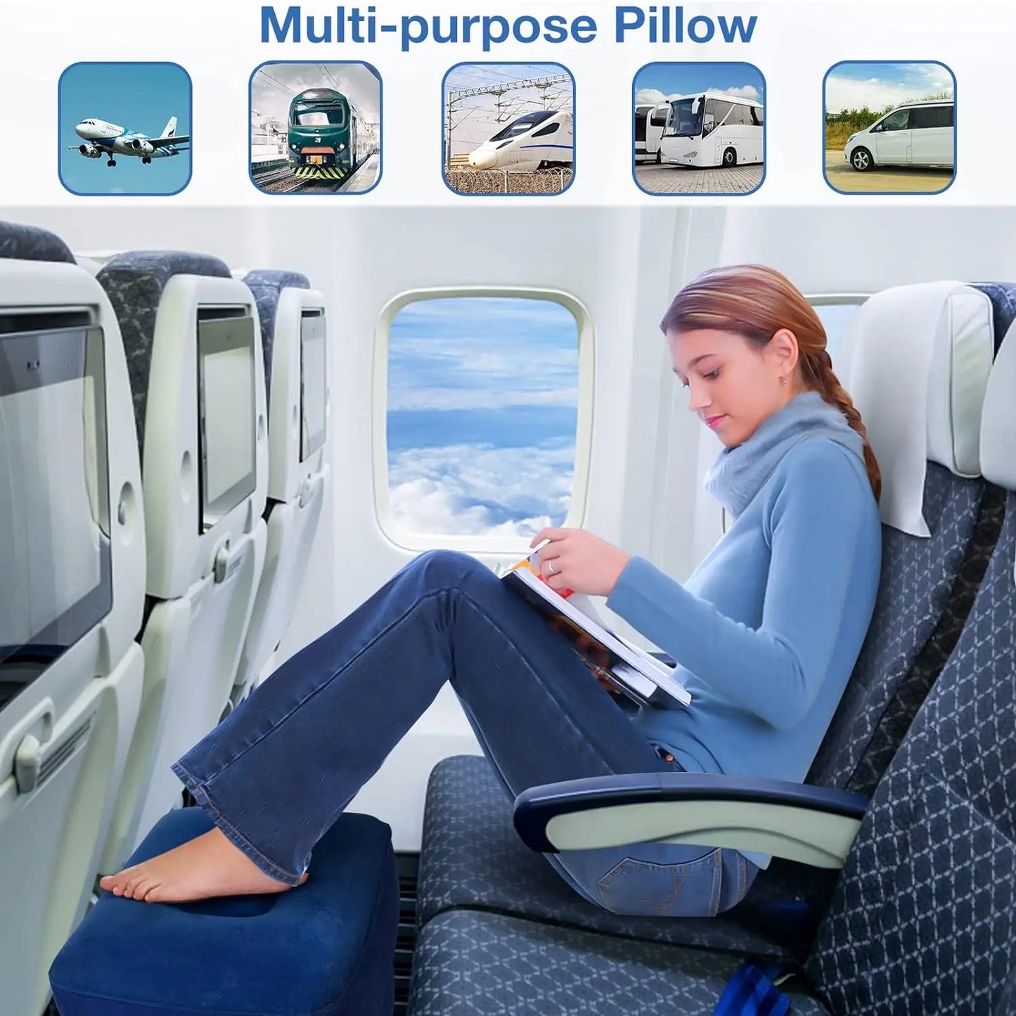 AirplaneRest™ - De Ultieme Comfortervaring voor Je Voeten tijdens Reizen