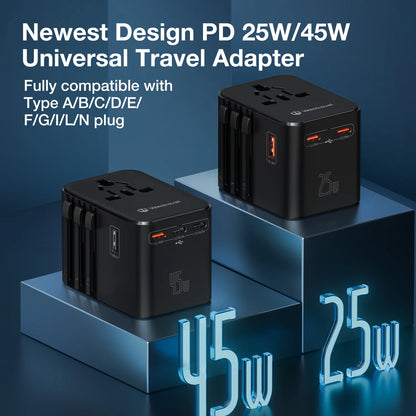 Wontravel Universele Reisadapter met USB