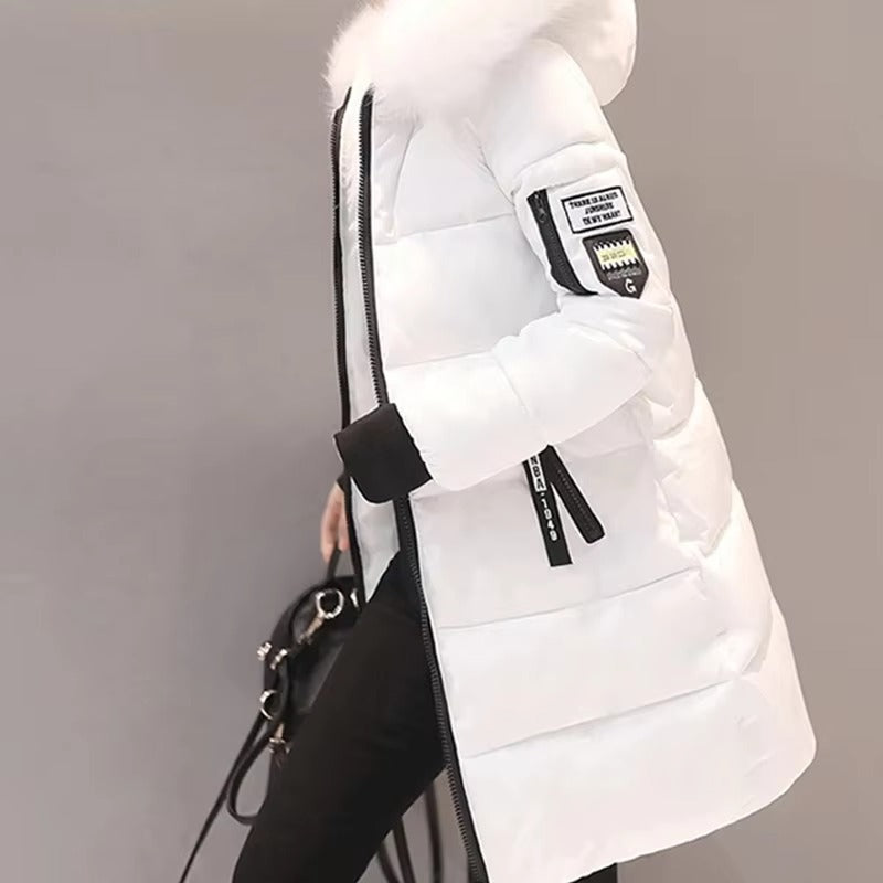 Warme Winterjas met Bontkraag