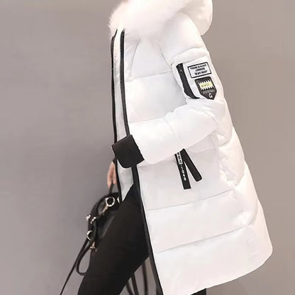 Warme Winterjas met Bontkraag