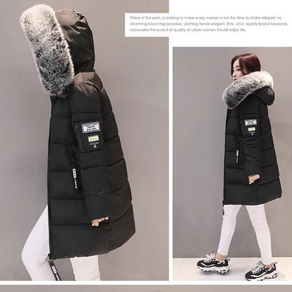 Warme Winterjas met Bontkraag