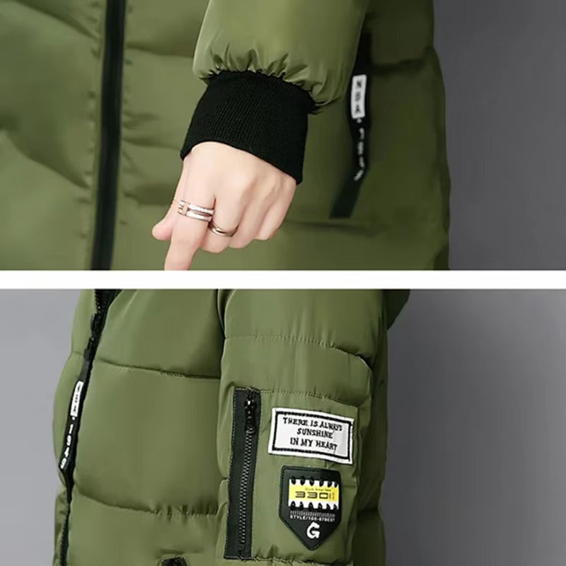 Warme Winterjas met Bontkraag